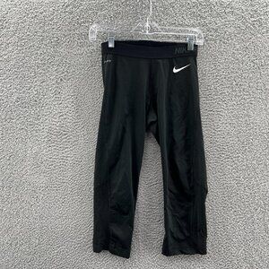 Nike Pro Dri-Fit Leggings Womens Medium Black Workout Hypercool Capri